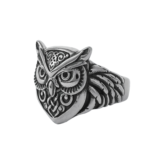 [ KERNEL_v10.1 ] GOTHIC OWL HEAD WATCHMAN RING