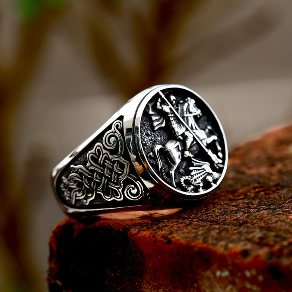 KRONIV "Neon Slayer" Cyberpunk Signet Ring