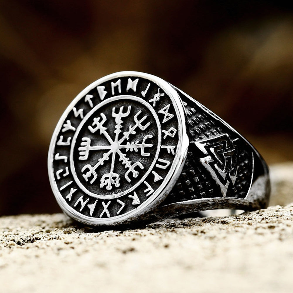 [ KERNEL_x86 ] RUNIC VALKNUT CORE SIGNET RING