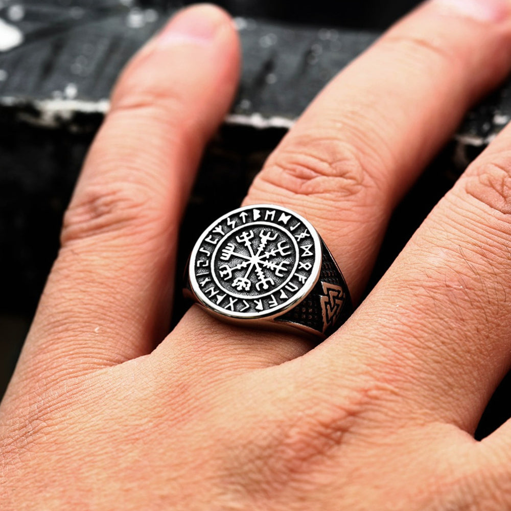 [ KERNEL_x86 ] RUNIC VALKNUT CORE SIGNET RING