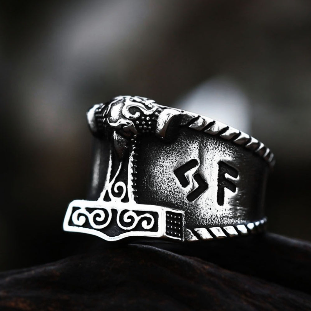 [ DECRYPT_#15X ] RUNIC MJOLNIR KILLSWITCH RING
