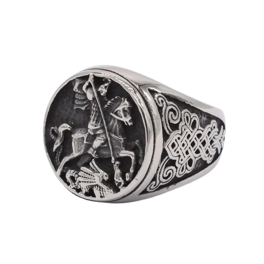 [ KERNEL_v12.4 ] ST. GEORGE DRAGON KILLER PUNK RING