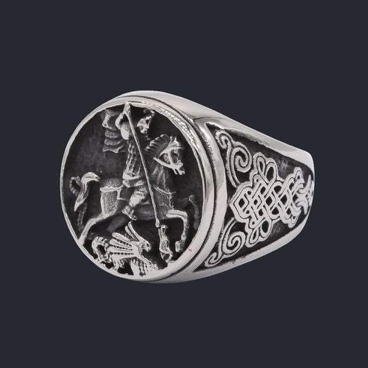[ KERNEL_v12.4 ] ST. GEORGE DRAGON KILLER PUNK RING