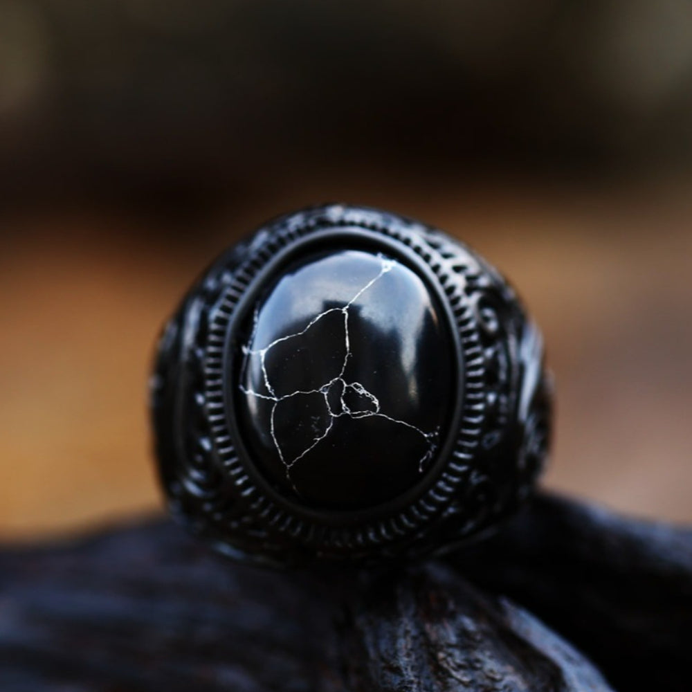 [ HEX_#0x0A ] CRACKED CORE MAZE SIGNET RING