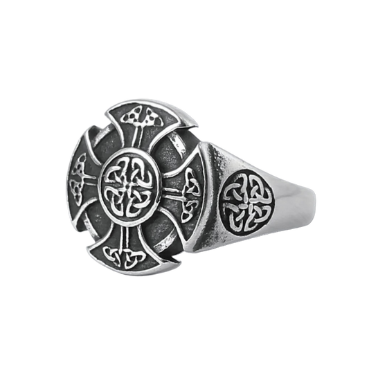 [ KERNEL_v11.0 ] CELTIC CROSS KNOTWORK SIGNET RING