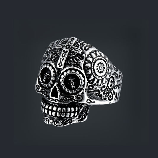 [ KERNEL_v6.1 ] SUGAR SKULL DECOY MASK PUNK RING